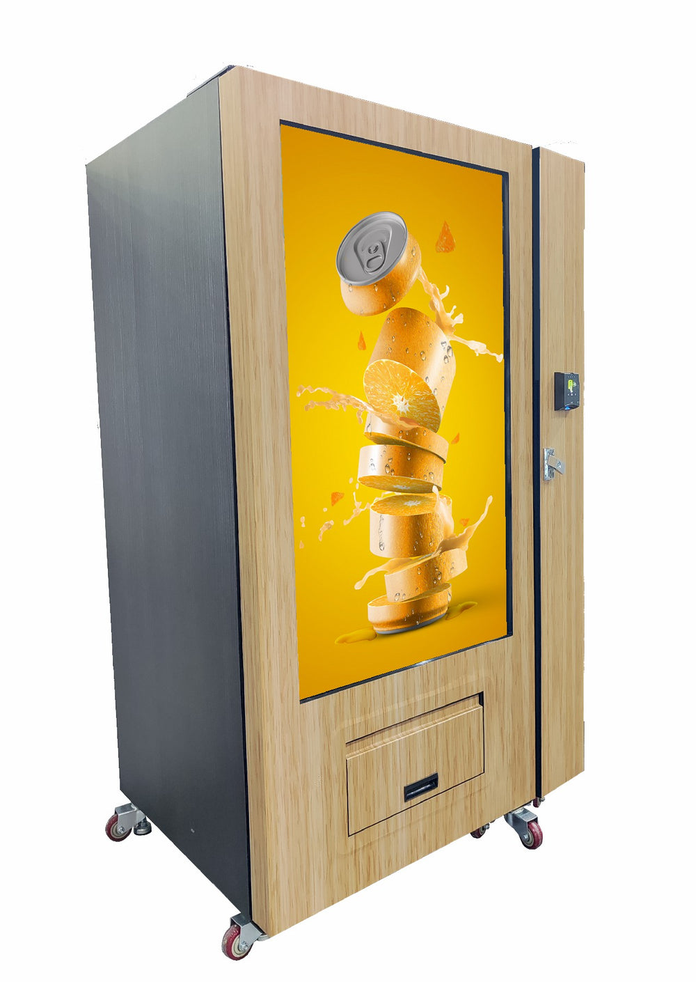Green Large-Display Food and Drink Retail Cabinet — reference view 2