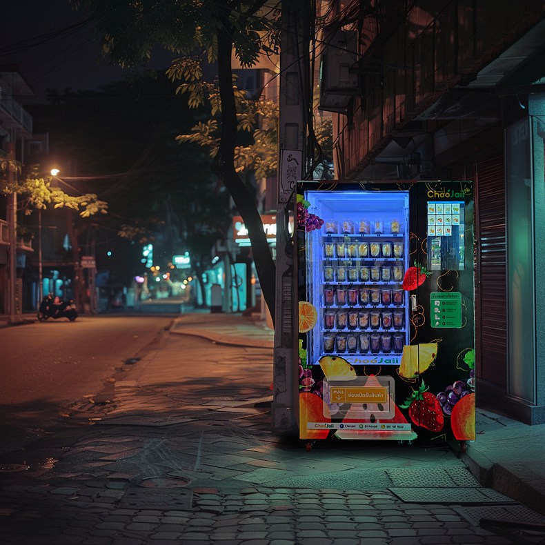 Fruit Cup Vending Cabinet with Lift Handover — reference view 5
