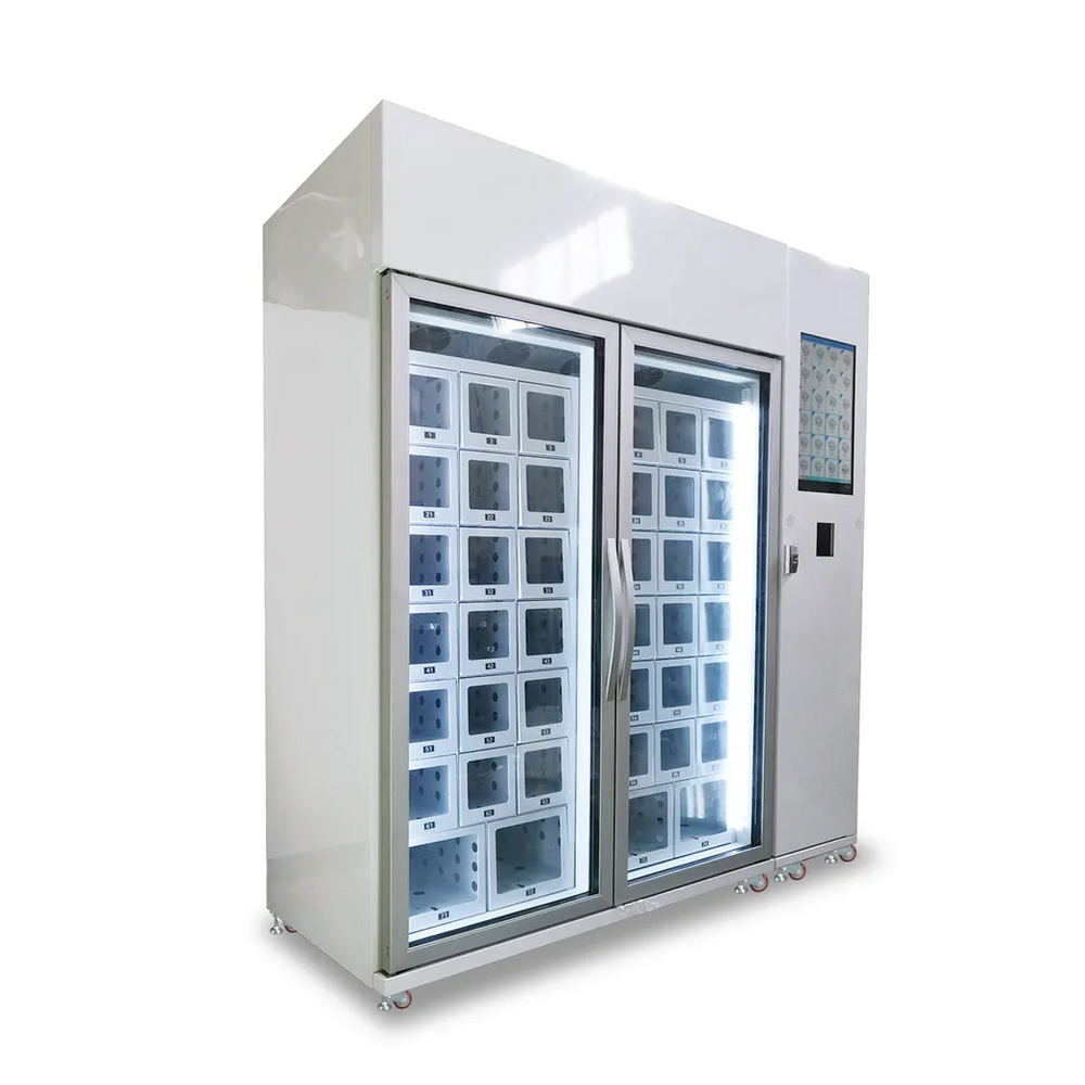 Wood-Finish Frozen Food Pickup Locker Cabinet — reference view 4