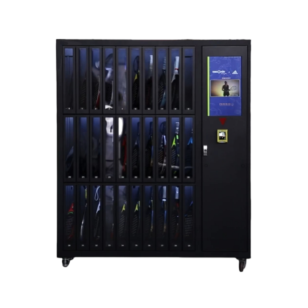 Padel and Tennis Rental Cabinet with Tall Slots — reference equipment view