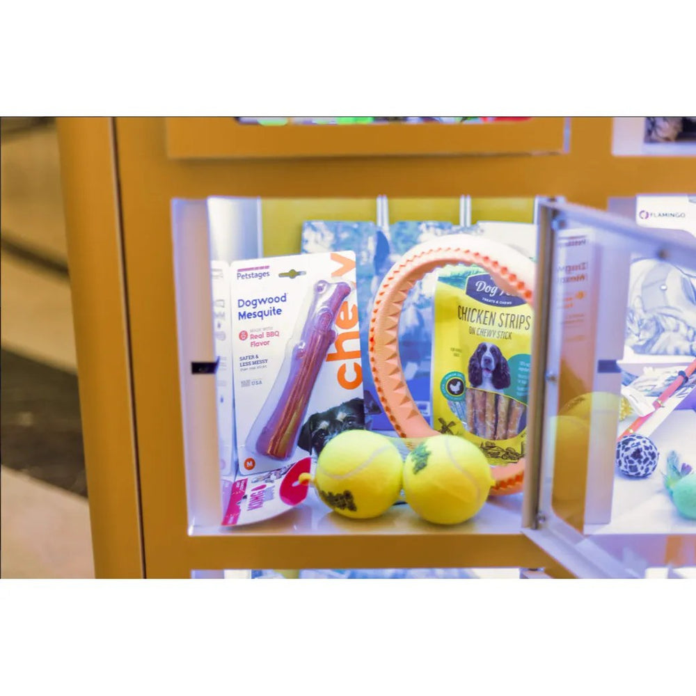 Pet Food and Toy Cabinet with Yellow Front — reference view 5