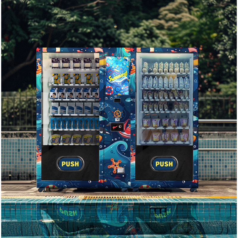 Twin-Cabinet Swimming Supply Vending Display — reference view 2