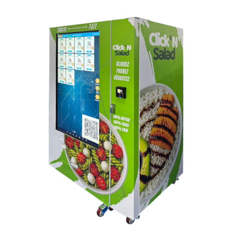 Green Large-Display Food and Drink Retail Cabinet — reference view 4