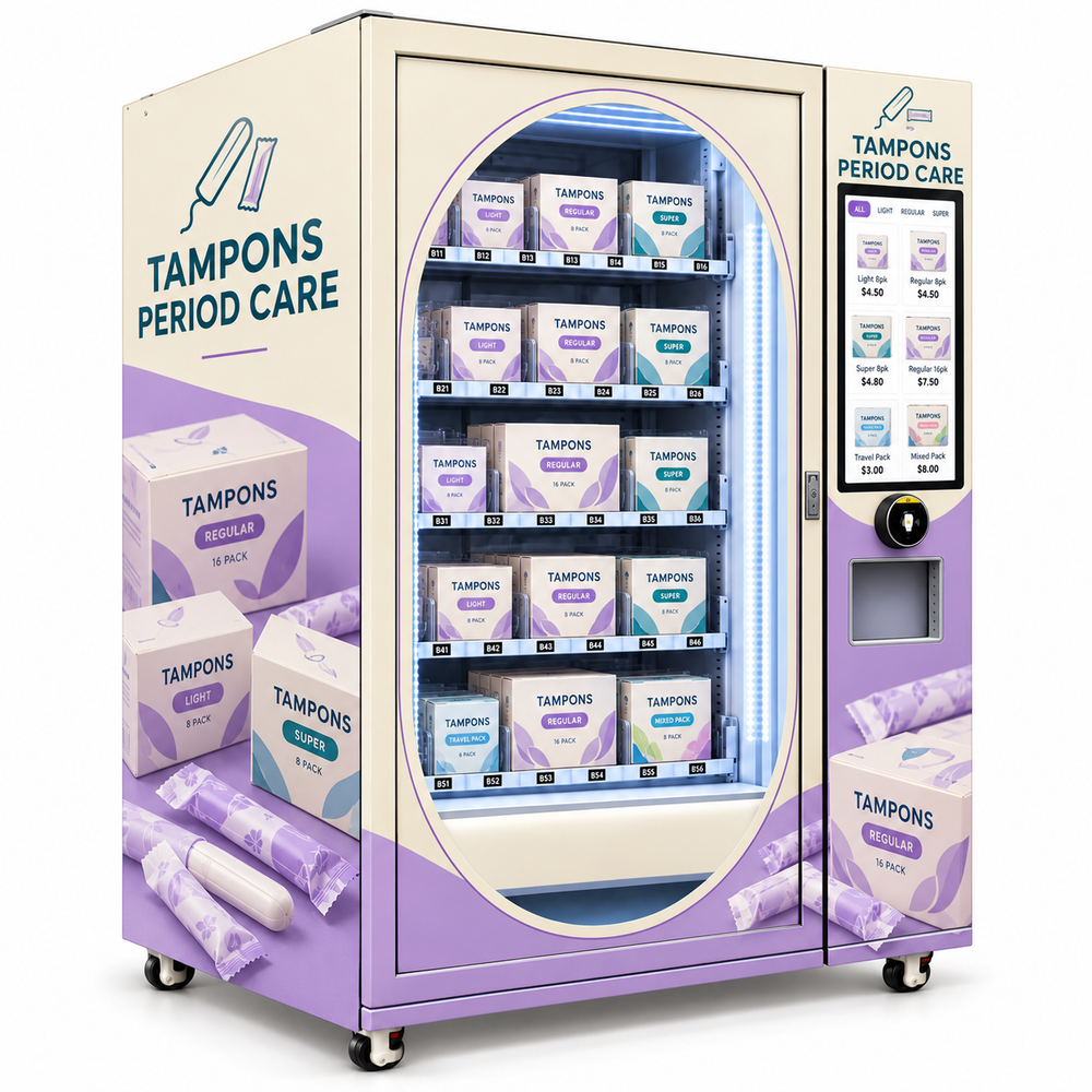 Lavender Period-Care Retail Vending Cabinet — reference view 3