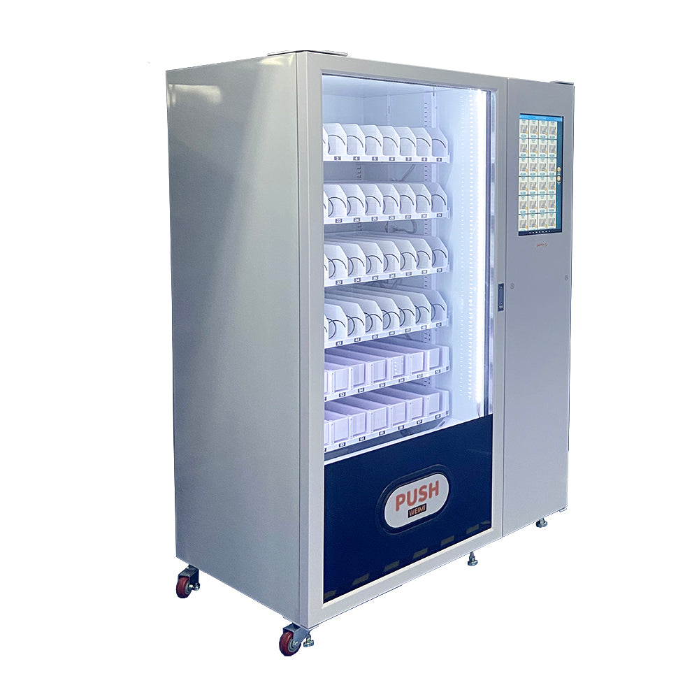 Mixed Refreshment Vending Cabinet with Colorful Food Graphics — reference view 4