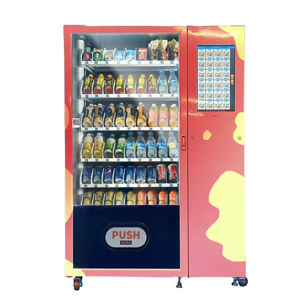 Mixed Refreshment Vending Cabinet with Colorful Food Graphics — reference view 6