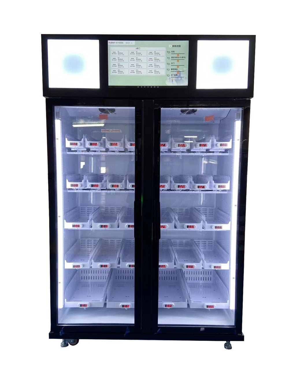 Twin-Door Produce and Refreshment Smart Cabinet — reference view 2