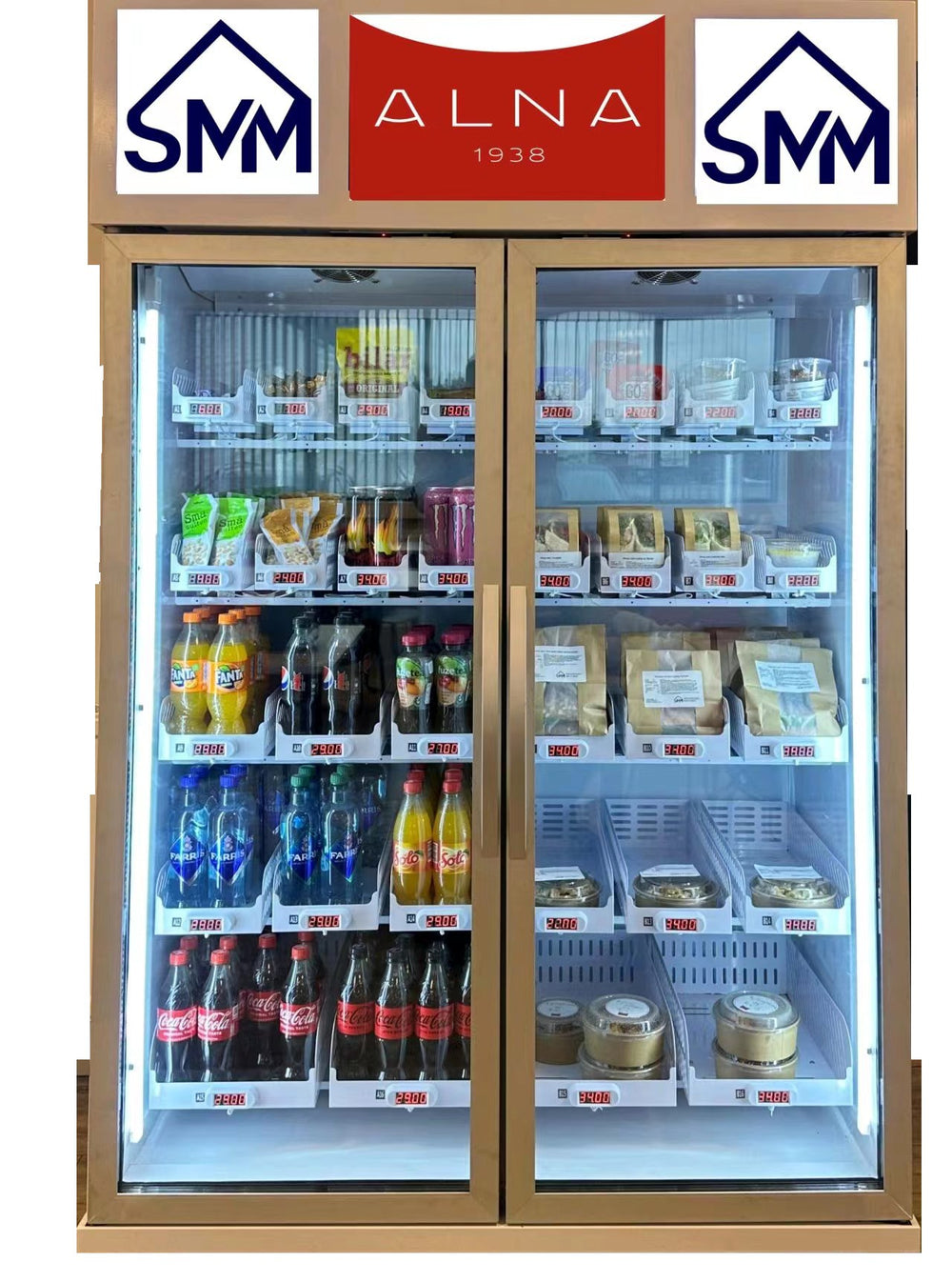 Twin-Door Produce and Refreshment Smart Cabinet — reference view 3