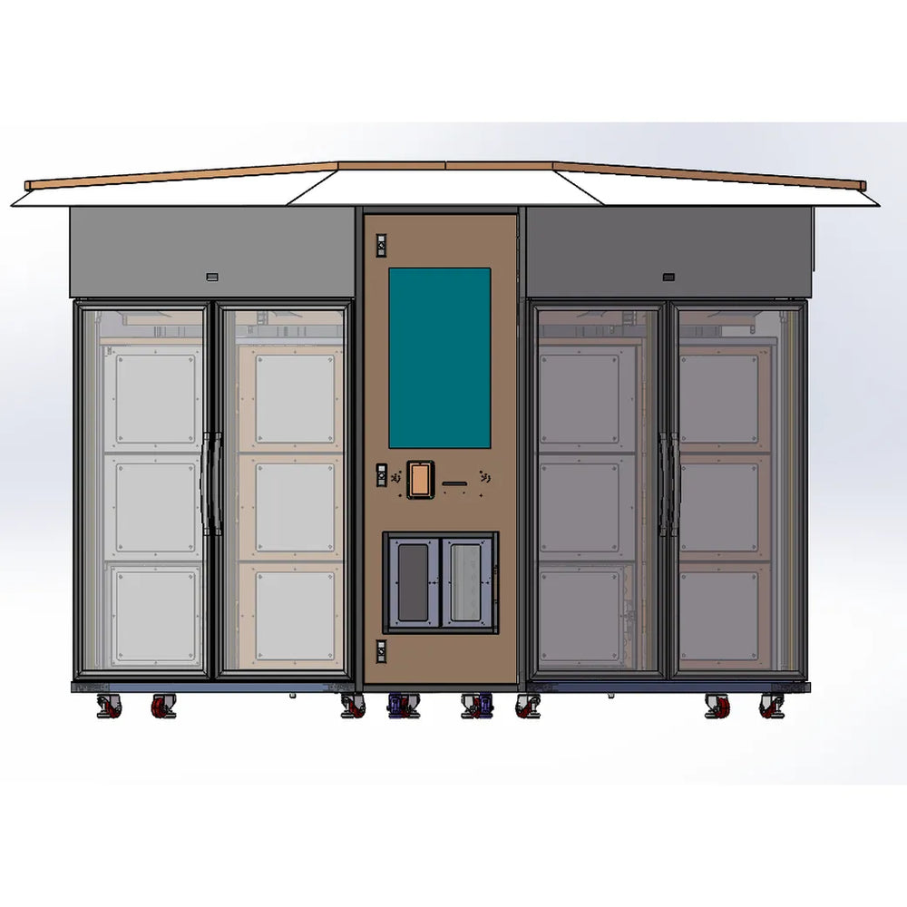 Canopy Flower Retail Kiosk with Central Selection Panel — reference view 4