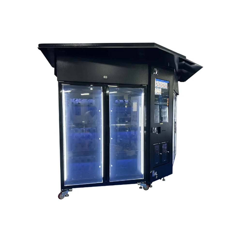 Canopy Flower Retail Kiosk with Central Selection Panel — reference view 3