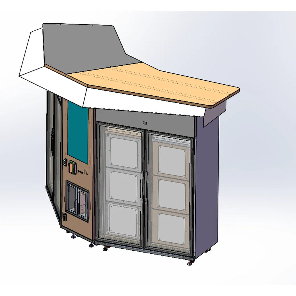 Canopy Flower Retail Kiosk with Central Selection Panel — reference view 5