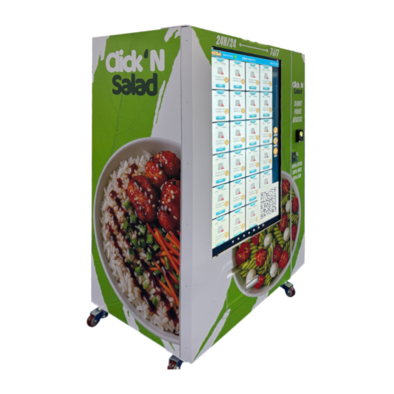 Green Large-Display Food and Drink Retail Cabinet — reference view 3