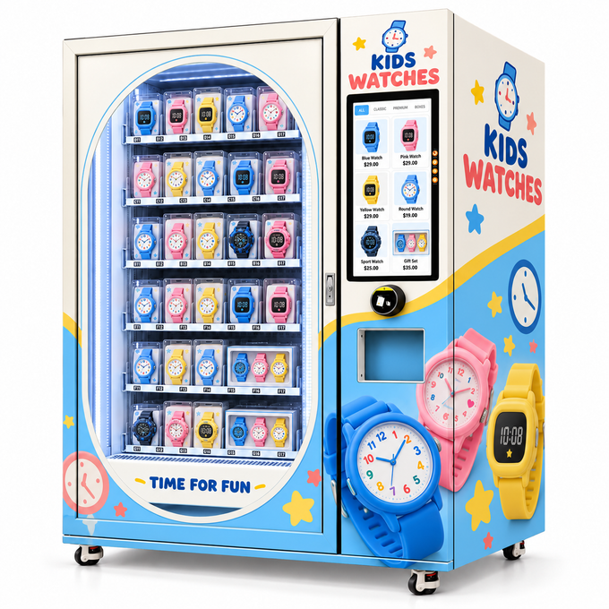 Children's Watch Retail Cabinet with Rounded Display Window — reference equipment view