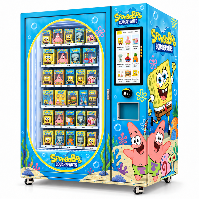 Ocean-Blue Character Collectible Retail Cabinet — reference equipment view