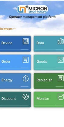 Catalogue reference of the WEIMI mobile software menu
